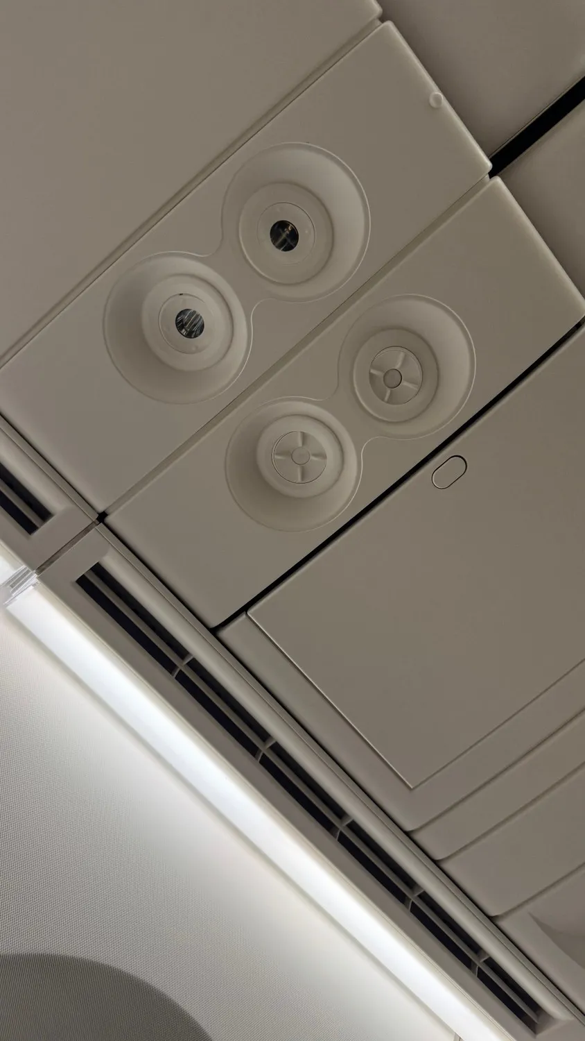Personal air vents above my suite: exactly the sort of control I appreciate on a long flight.