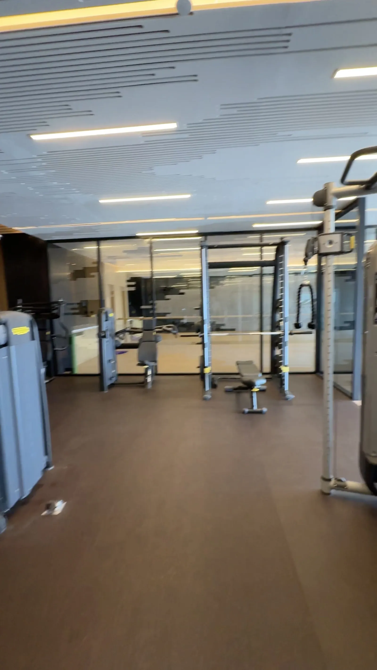 Definitely not your average hotel gym! A proper strength-training area with plenty of equipment.