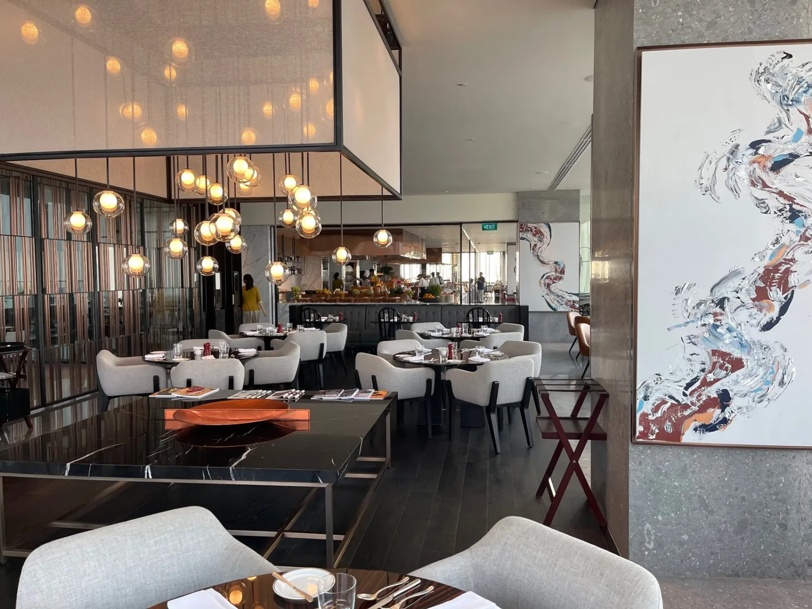 The bright, contemporary breakfast restaurant — the perfect setting for an immaculate morning meal.