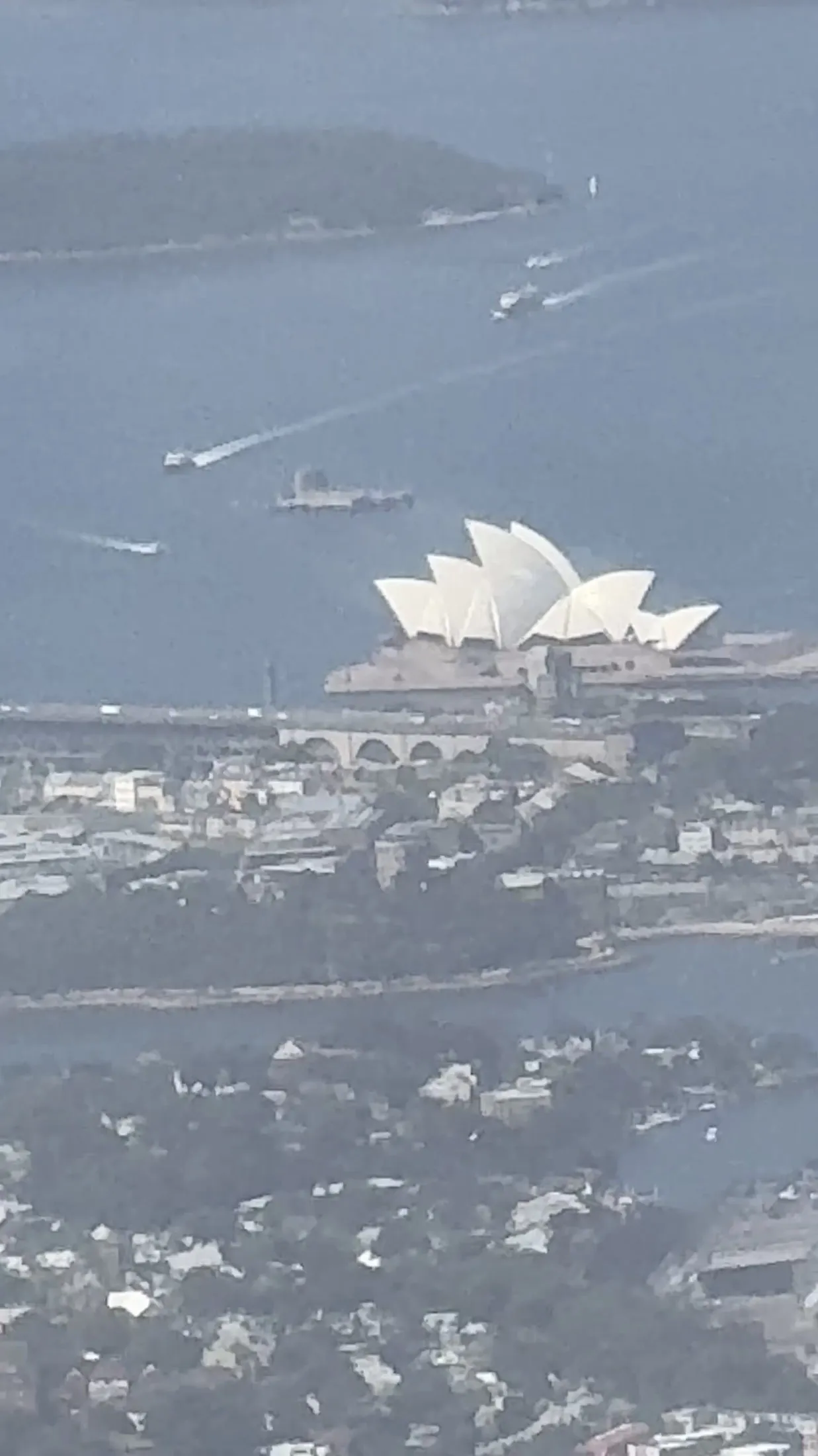 A closer look at the Sydney Opera House as we climbed out.