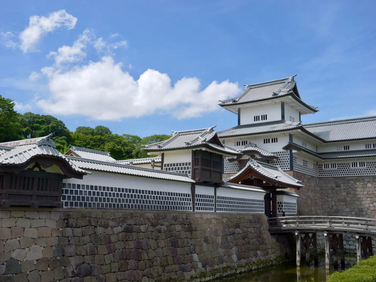 Historic architecture around Kanazawa Castle.