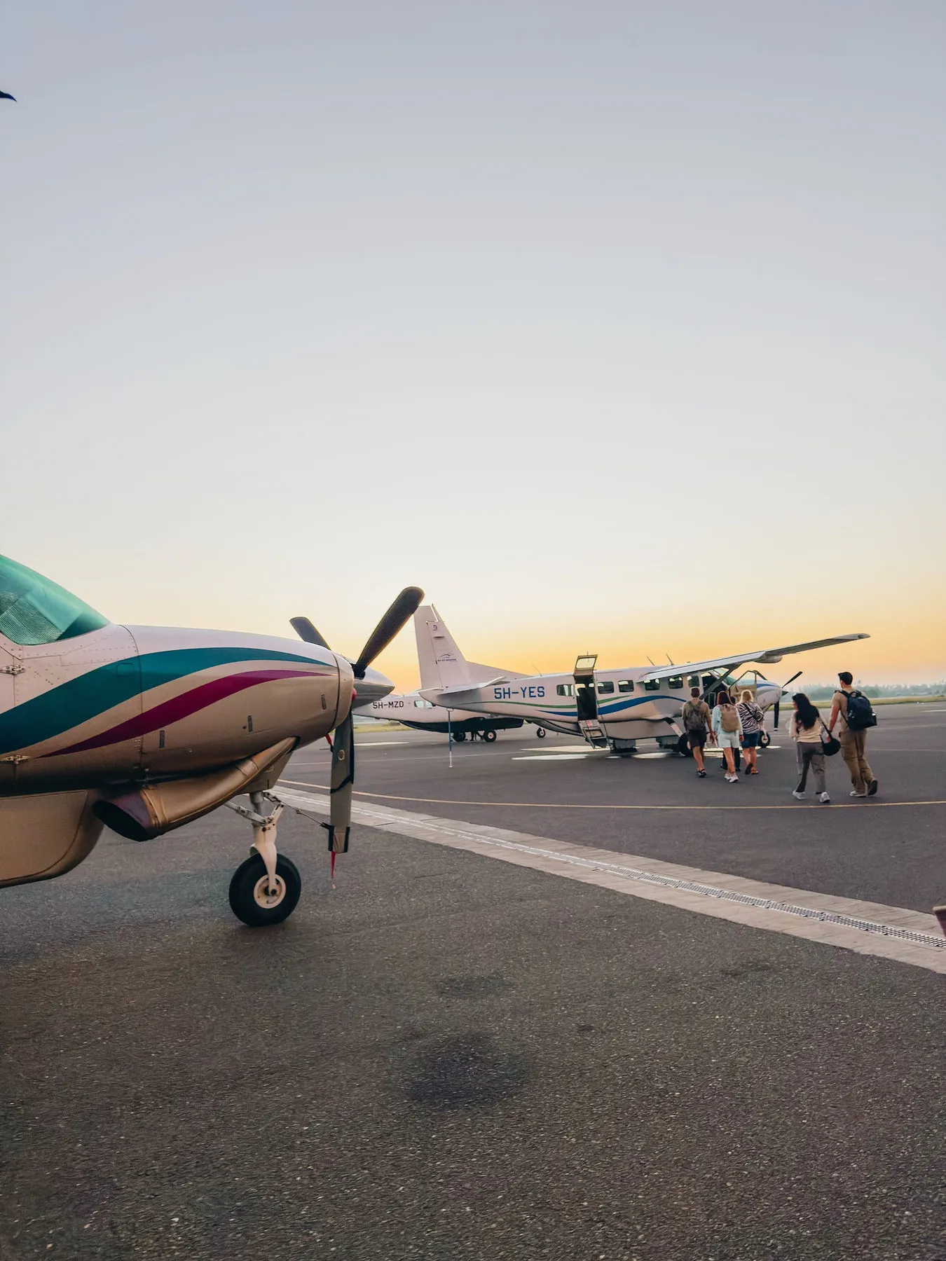 Our Cessna 208B Grand Caravan at Zanzibar Airport. Photo by Ahmed Rawahy.