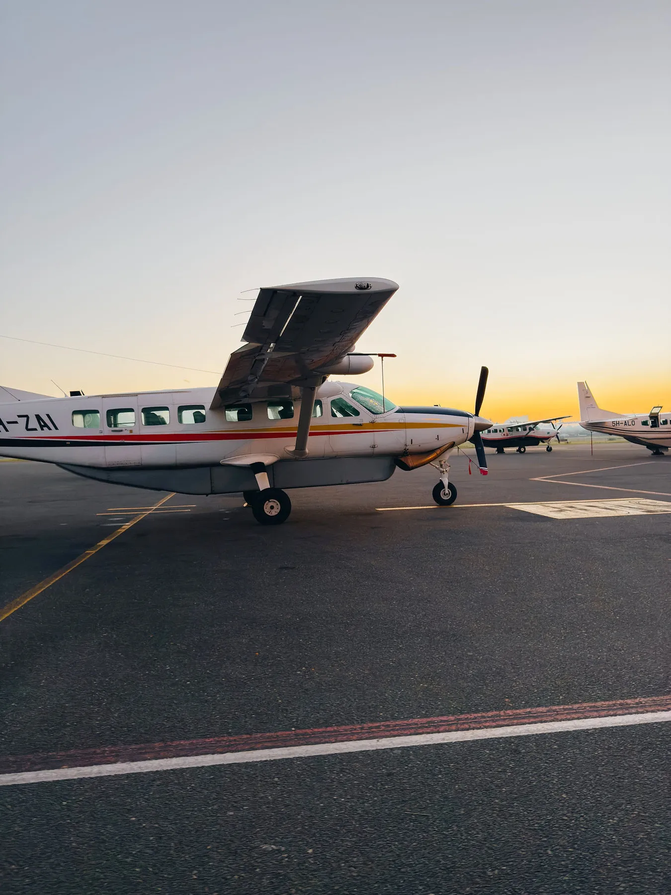 Small safari planes getting ready for departure in Zanzibar. Photo by Ahmed Rawahy.