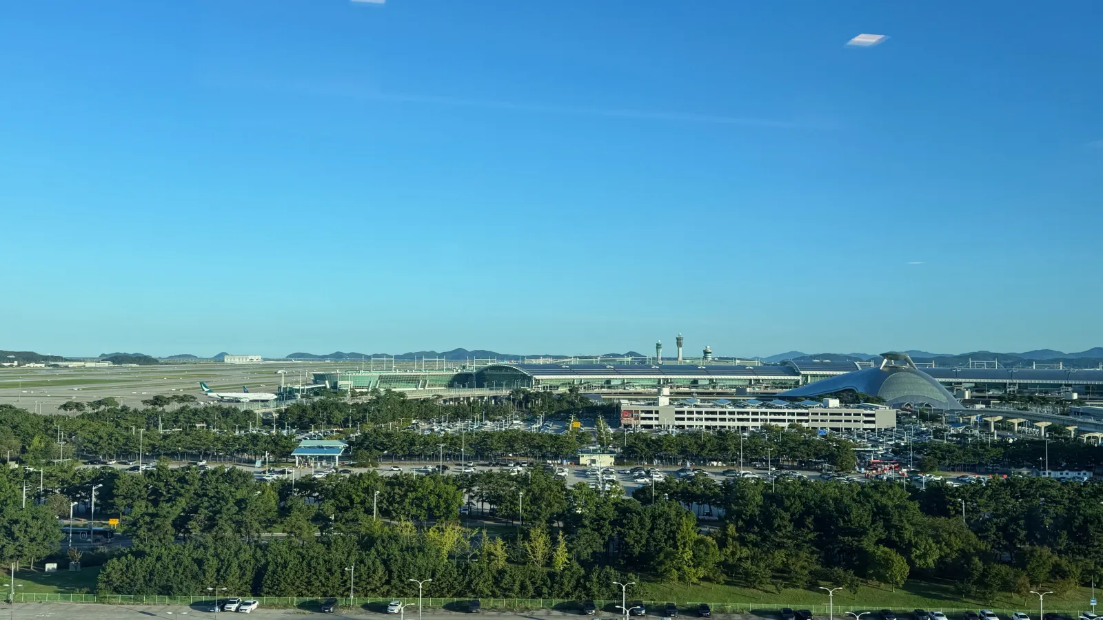 A sunny morning over Seoul Incheon Airport before our flight home.
